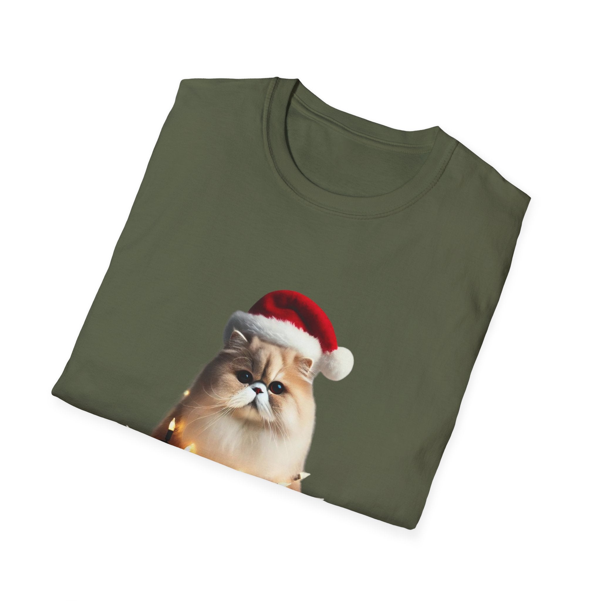 Christmas Persian Cat - Unisex Softstyle T-Shirt