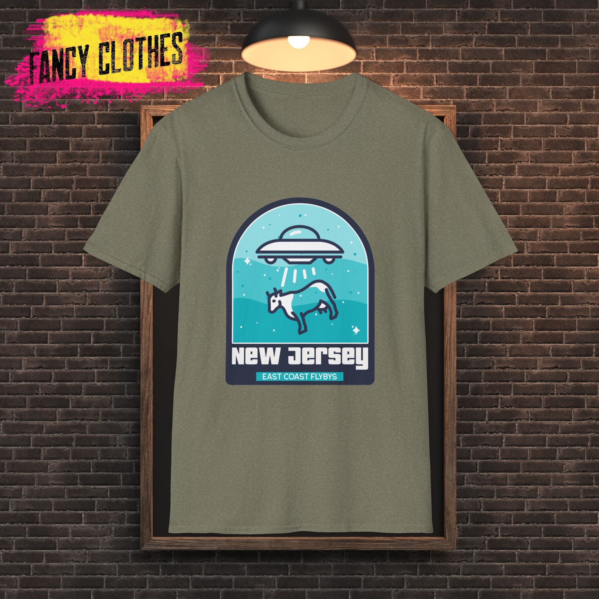 Unisex T-Shirt - New Jersey Fly By Aliens in the United States Design