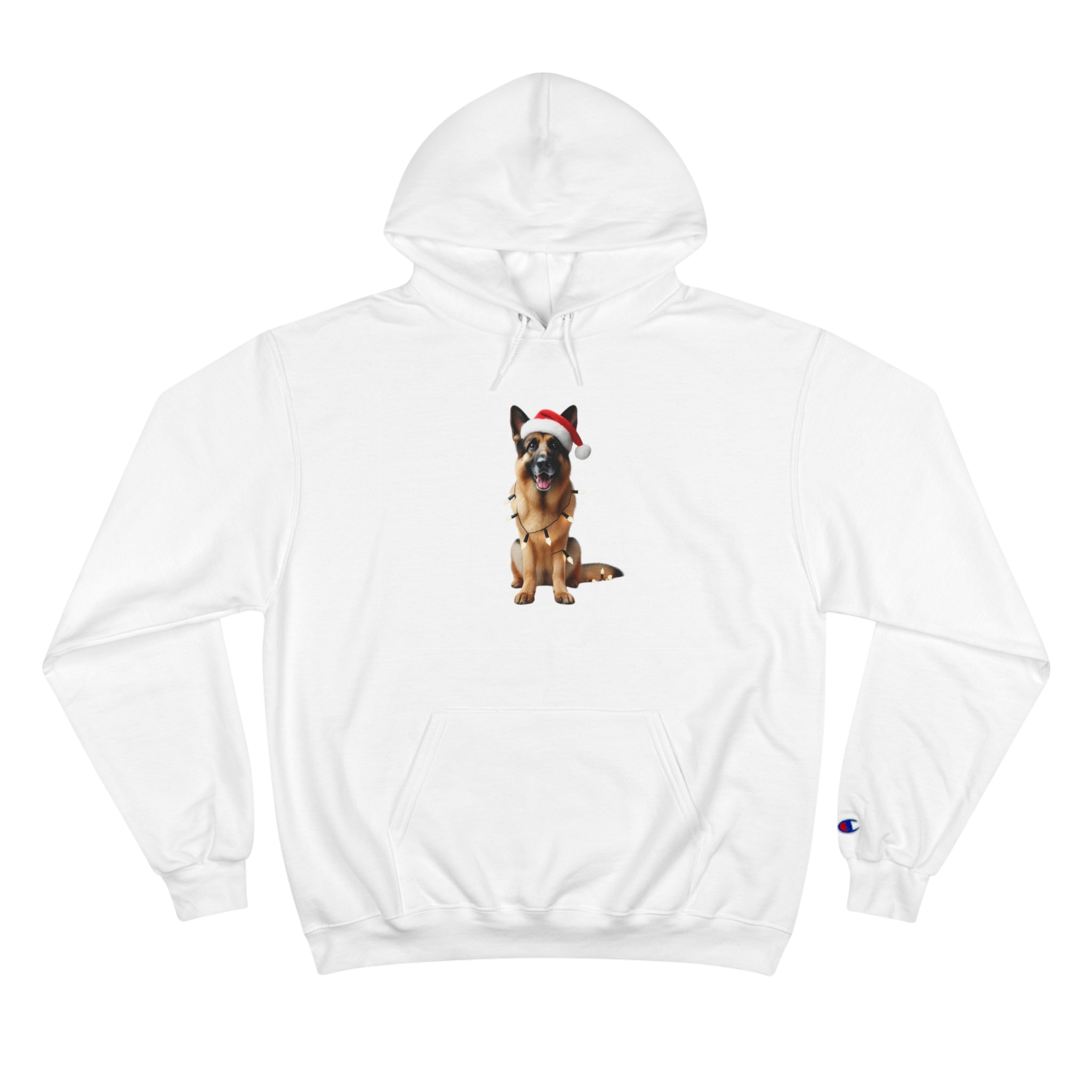 Festive German Shepherd - Champion Hoodie