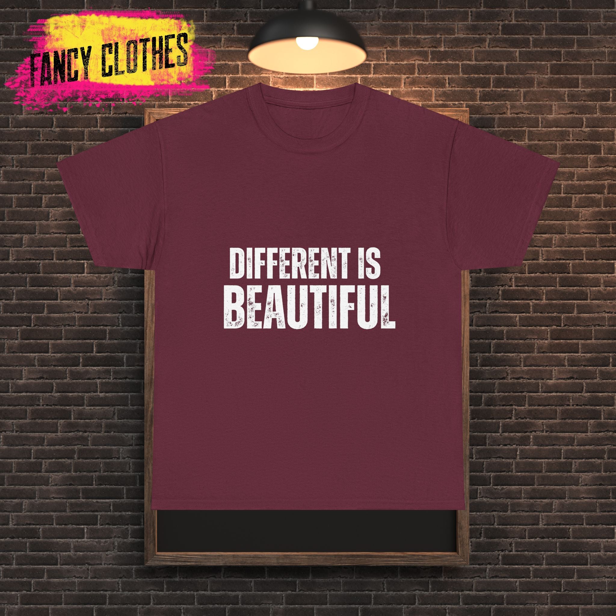 Different is Beautiful Unisex Tee, Inspirational Quote Shirt, Graphic T-Shirt, Unique Gift, Cotton Top