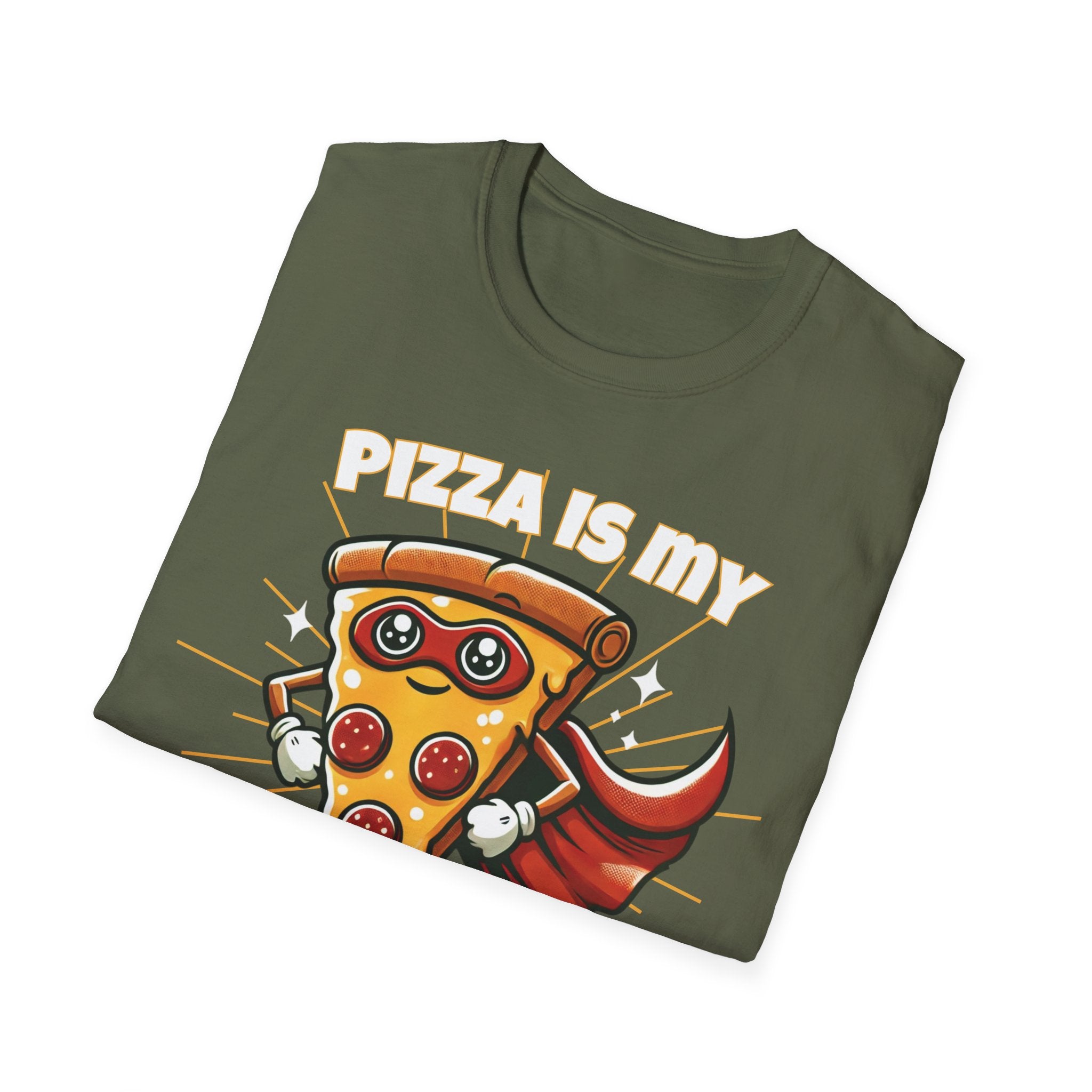 Funny Pizza Quote Unisex Softstyle T-Shirt, Spirit Animal Tee, Daily Cozy Shirt, Pizza Lover Gift, Foodie Shirt