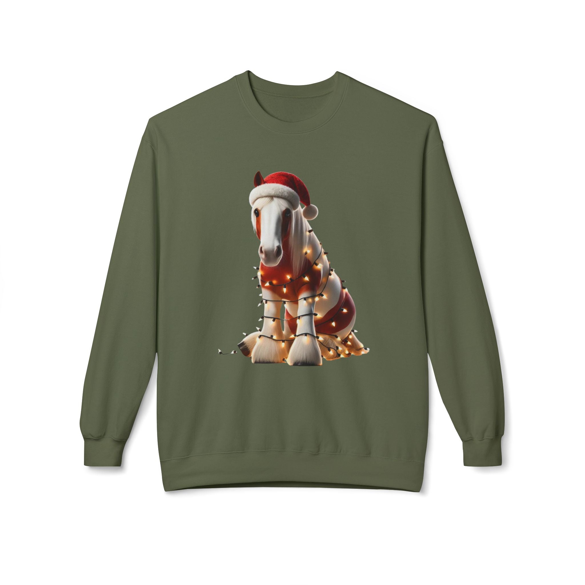 Paint Horse Festivities - Unisex Midweight Softstyle Fleece Crewneck Sweatshirt