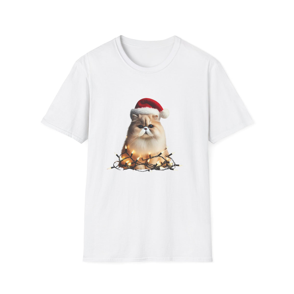 Christmas Persian Cat - Unisex Softstyle T-Shirt