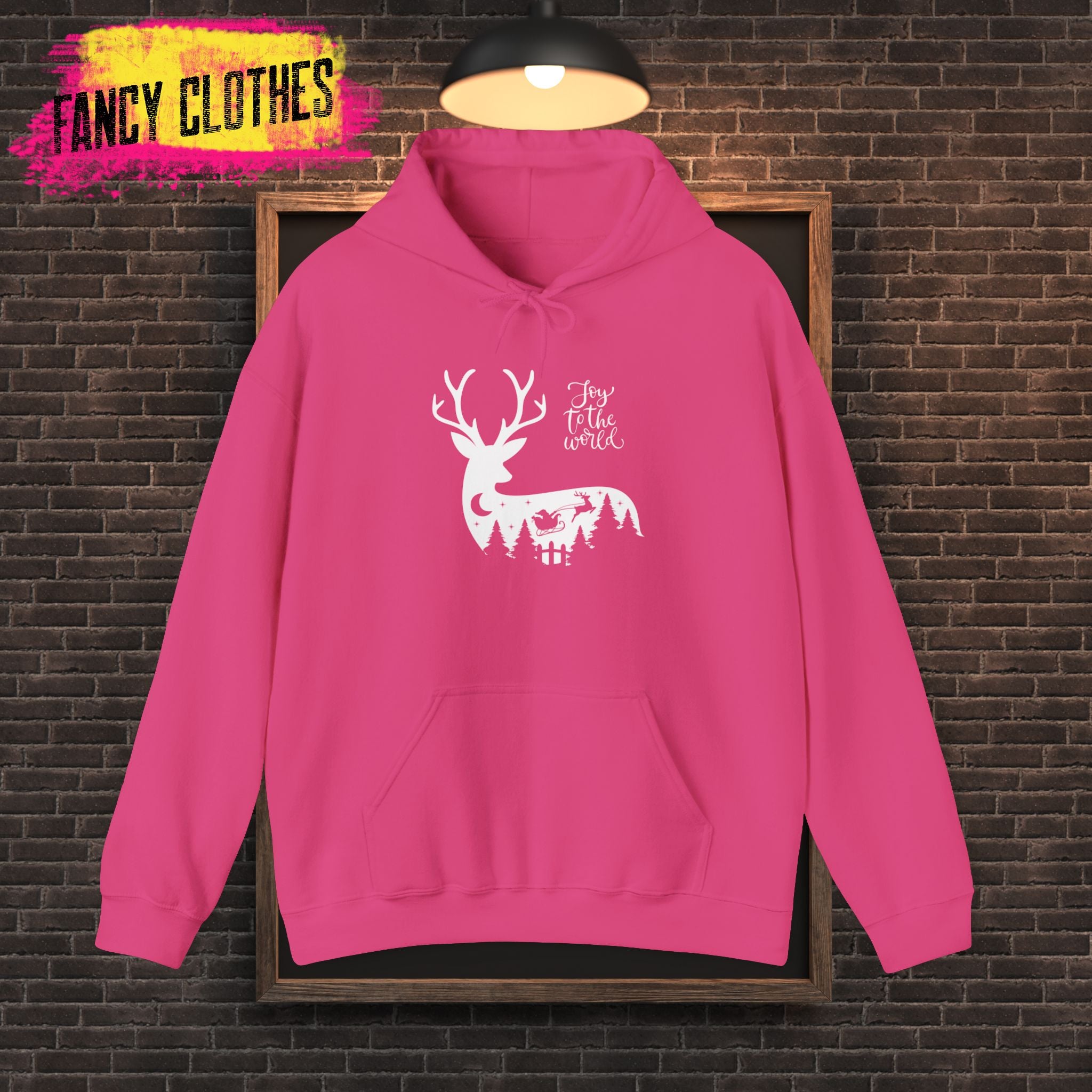 Christmas Joy Reindeer Hoodie, Holiday Winter Hoodie, Xmas Gift for Family Friends, Festive Seasonal Apparel, Cozy Pullover