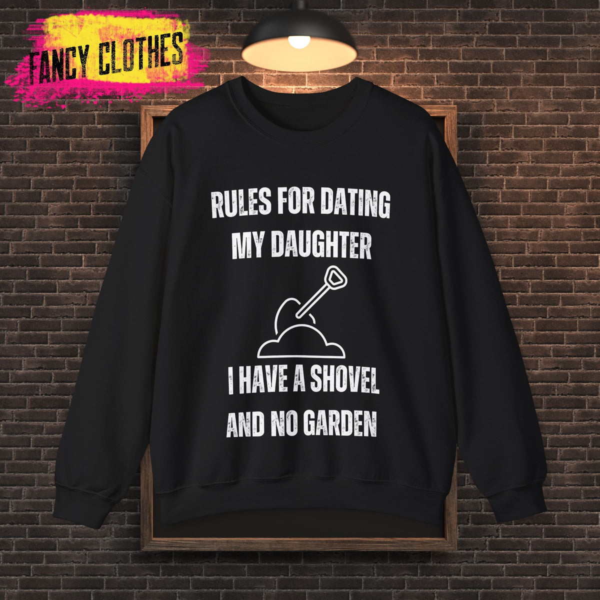 Funny Quotes Unisex Sweatshirt, Bold Lines Crewneck Jumper, Dating My Daughter is Difficult, Gift for Dad, Father's Day Present