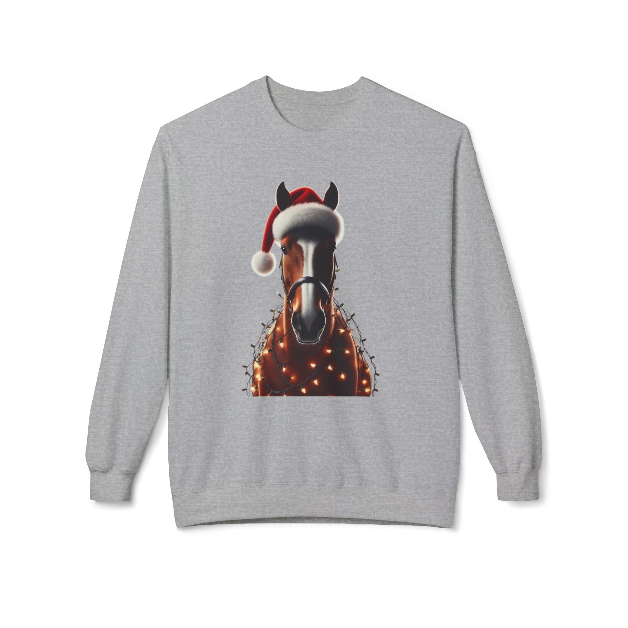 Holiday Quarter Horse - Unisex Midweight Softstyle Fleece Crewneck Sweatshirt