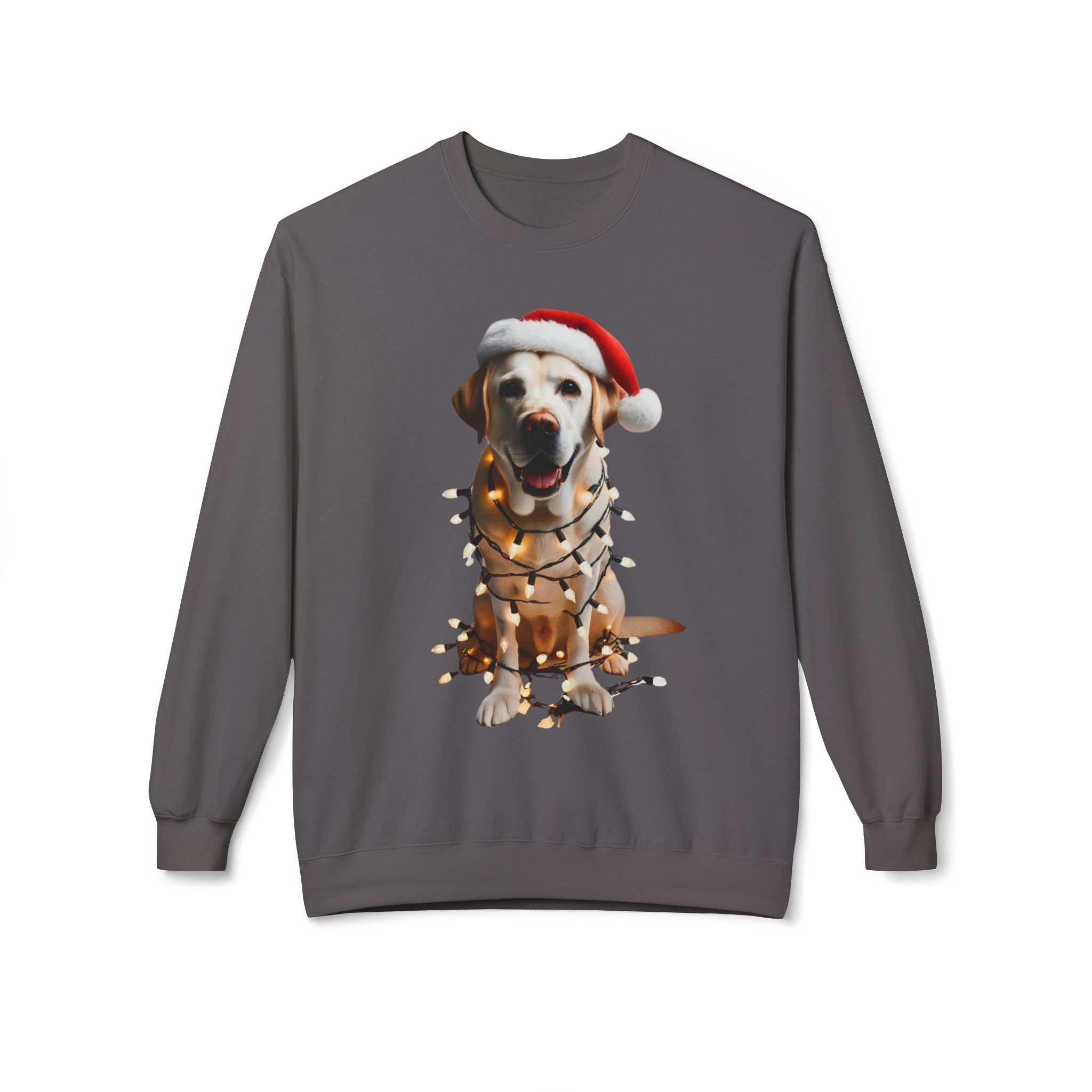 Merry XMas Labrador - Unisex Midweight Softstyle Fleece Crewneck Sweatshirt