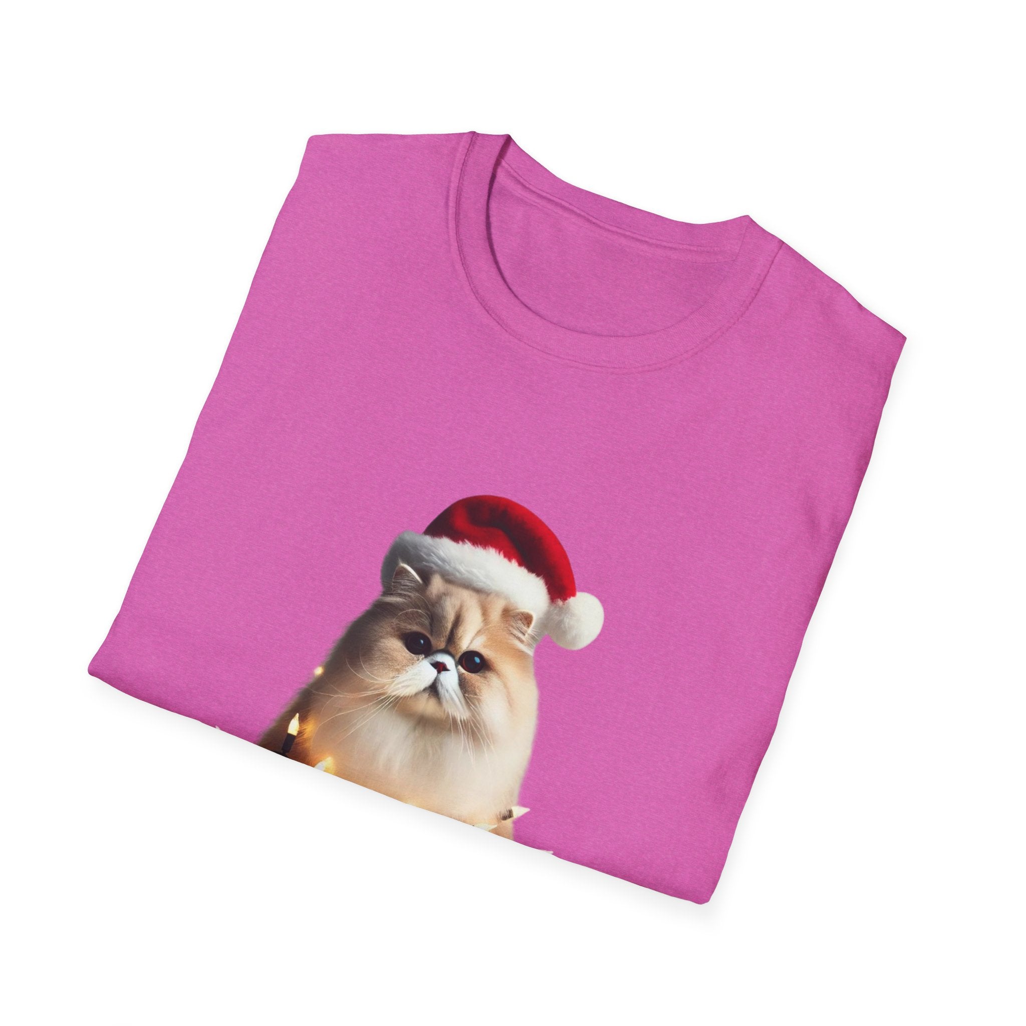 Christmas Persian Cat - Unisex Softstyle T-Shirt