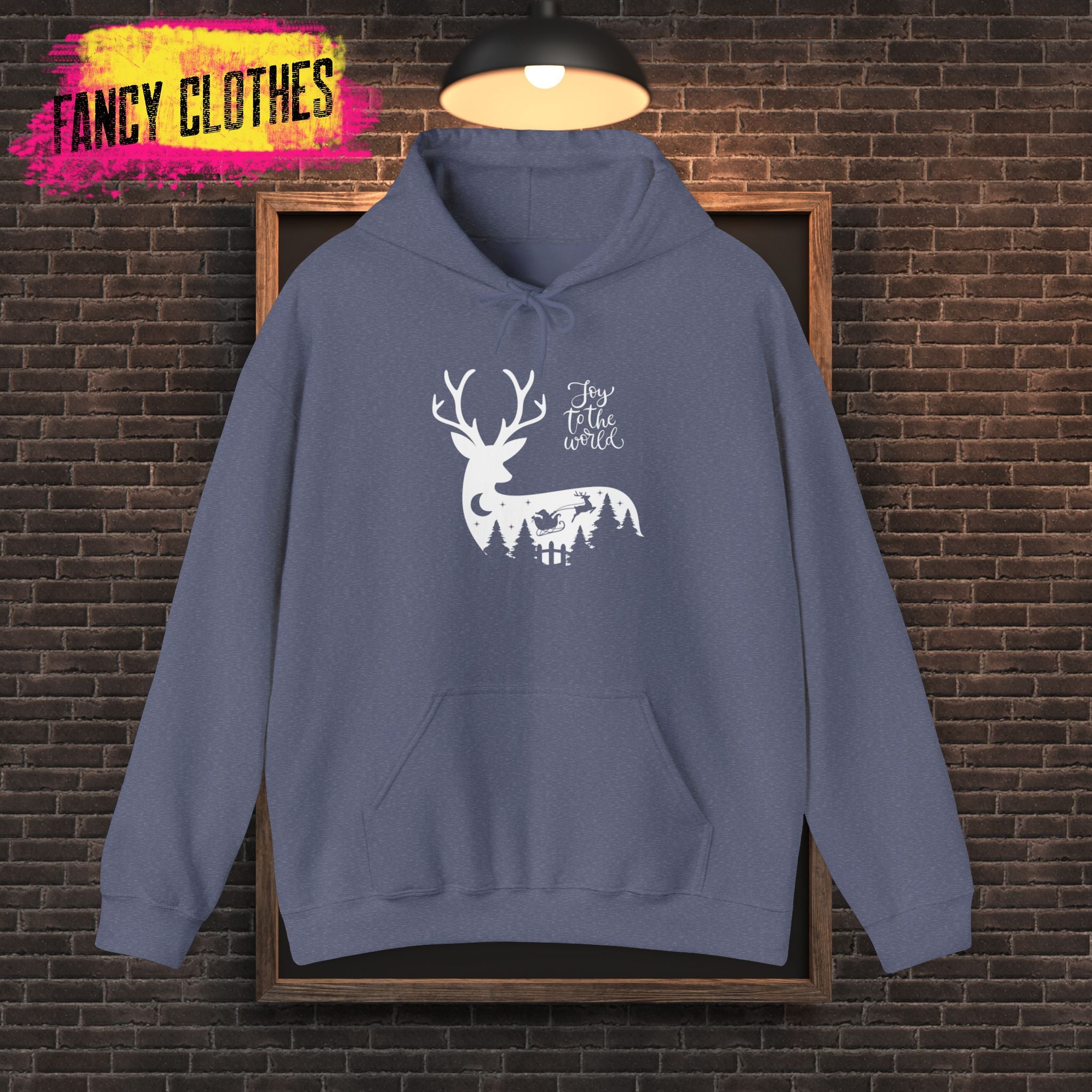 Christmas Joy Reindeer Hoodie, Holiday Winter Hoodie, Xmas Gift for Family Friends, Festive Seasonal Apparel, Cozy Pullover