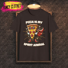 Funny Pizza Quote Unisex Softstyle T-Shirt, Spirit Animal Tee, Daily Cozy Shirt, Pizza Lover Gift, Foodie Shirt