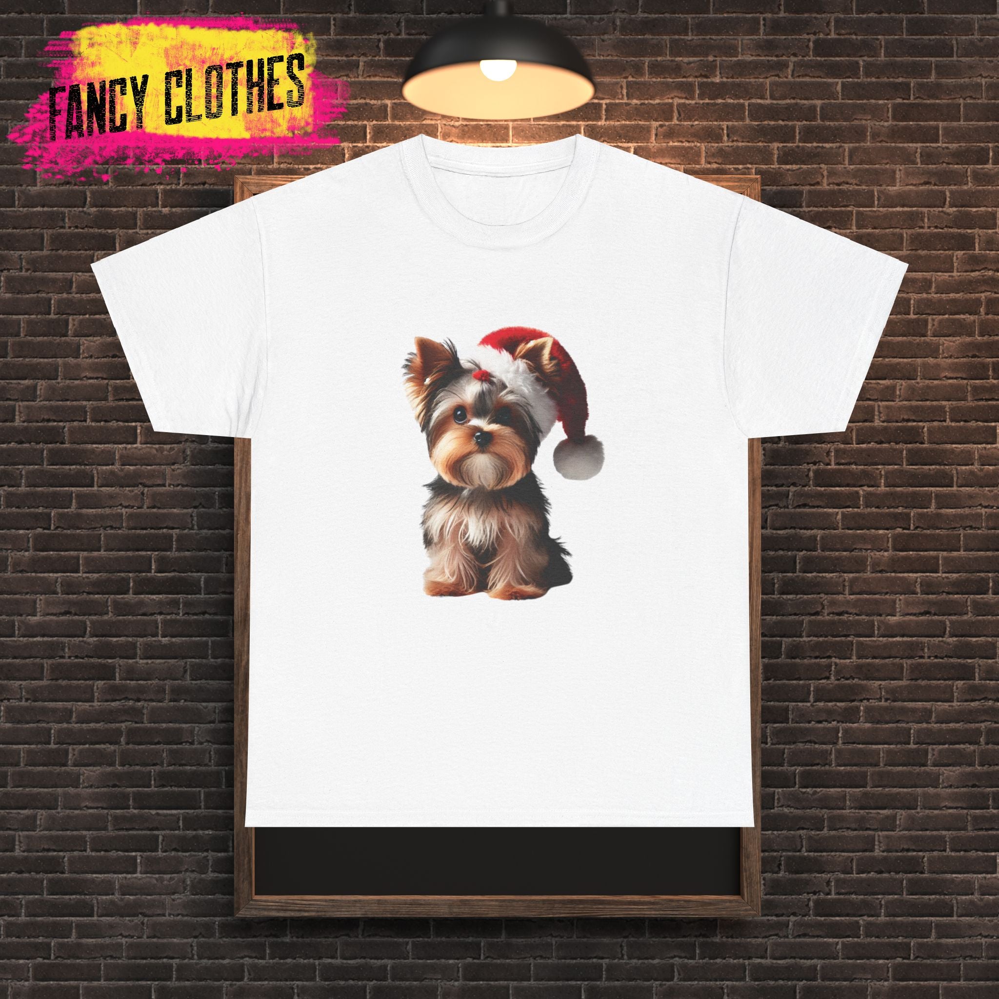 Christmas Yorkshire Terriers Unisex Tee