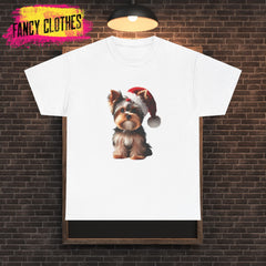 Christmas Yorkshire Terriers Unisex Tee