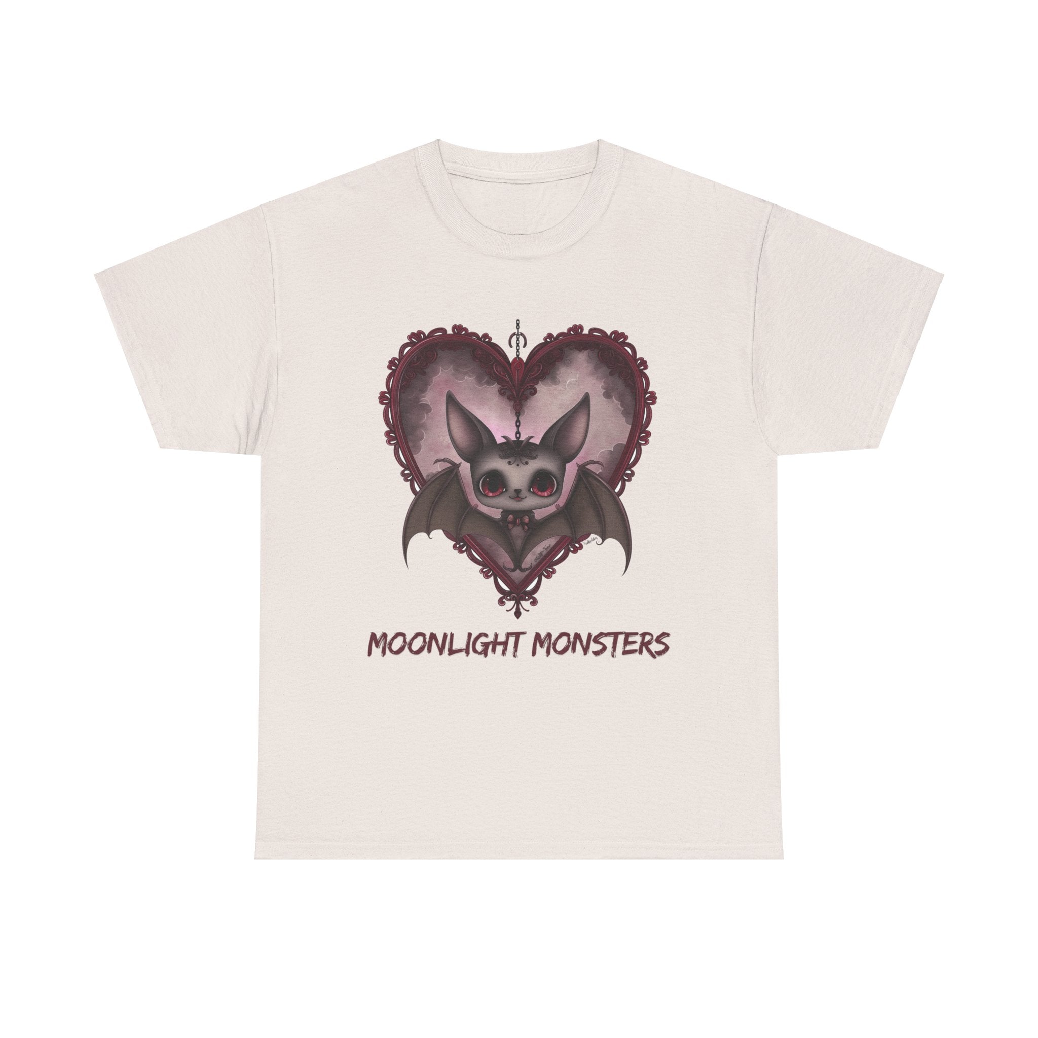 Moonlight Monsters Halloween T-Shirt - Unisex Heavy Cotton Tee for Spooky Season