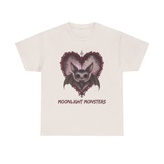 Moonlight Monsters Halloween T-Shirt - Unisex Heavy Cotton Tee for Spooky Season