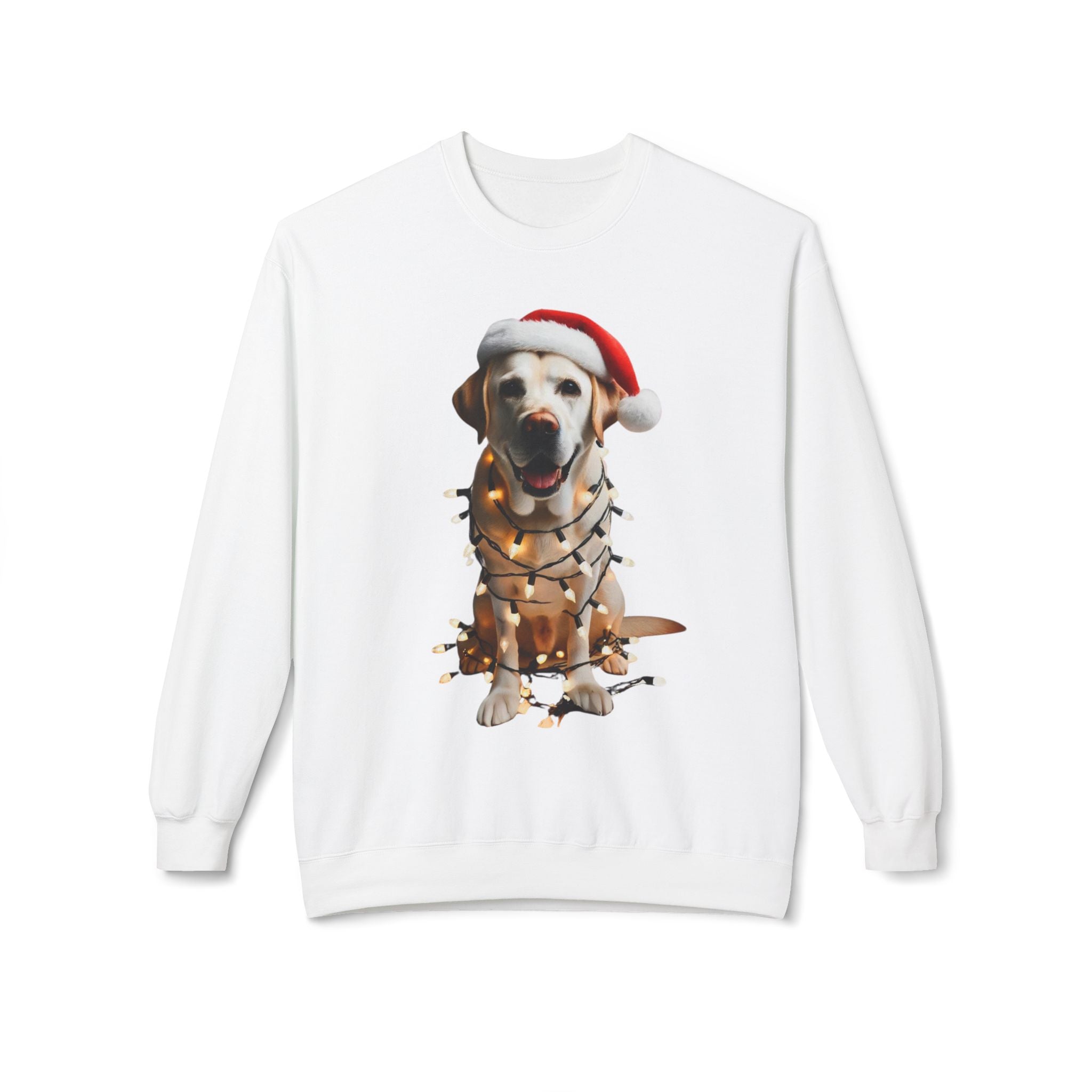 Merry XMas Labrador - Unisex Midweight Softstyle Fleece Crewneck Sweatshirt