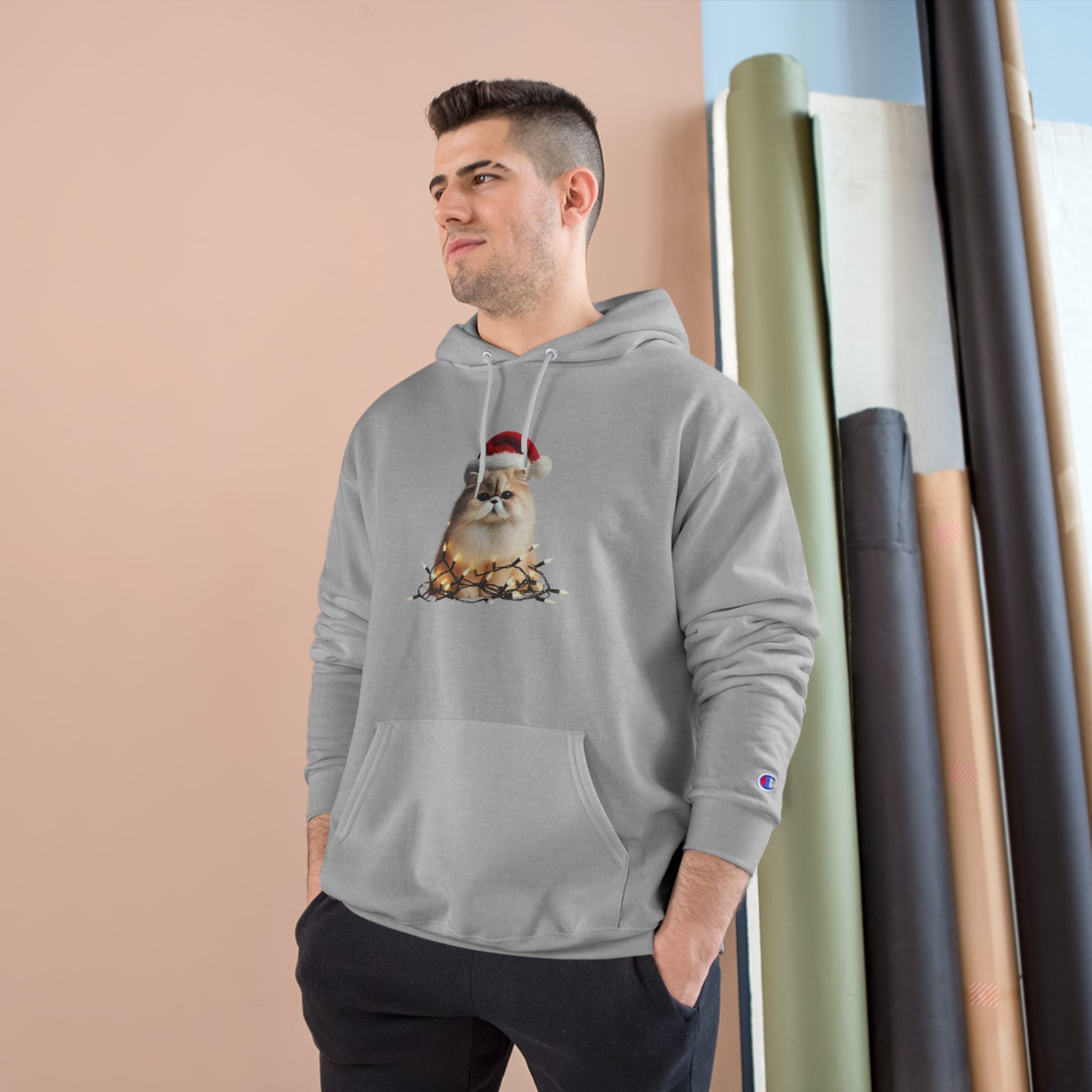 Christmas Persian Cat - Champion Hoodie