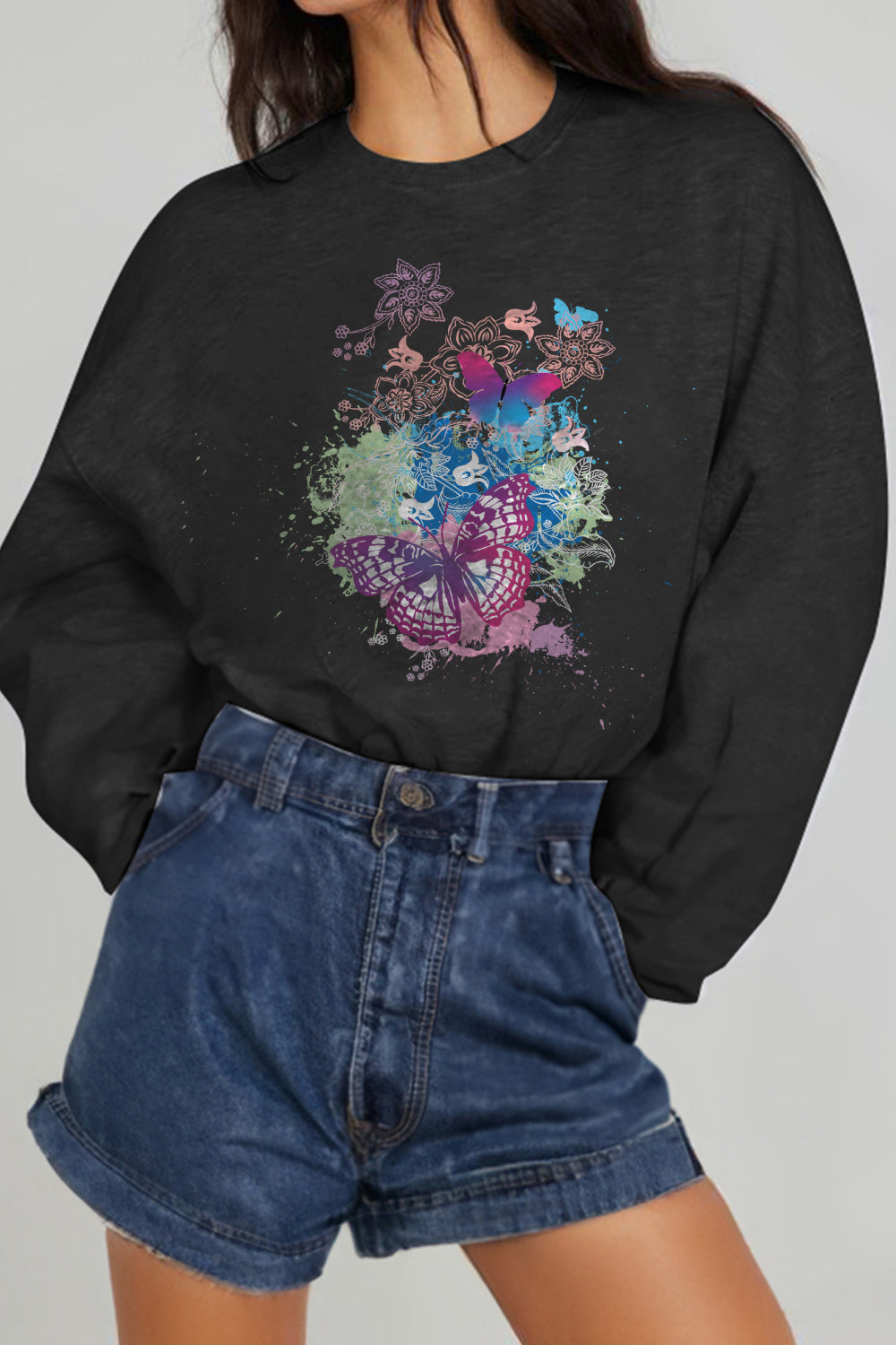 Simply Love Simply Love Full Size Butterfly Graphic Sweatshirt