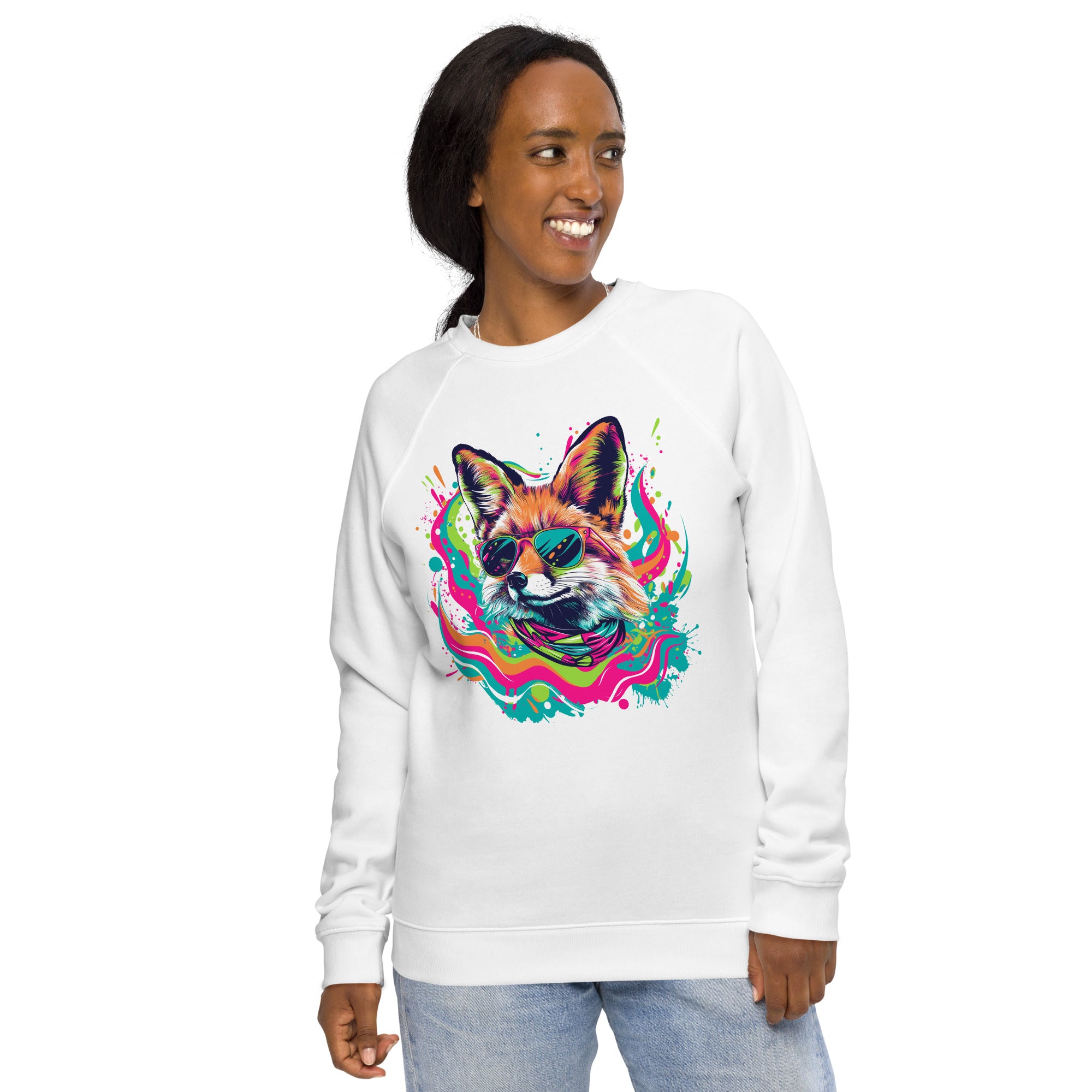 Embrace Comfort, Stay Wild: Unisex Organic Raglan Sweatshirt