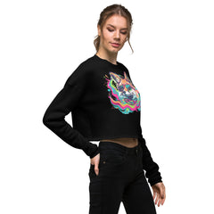 Stay Weird, Stay Wild: Chic Fleece Crop Sweatshirt