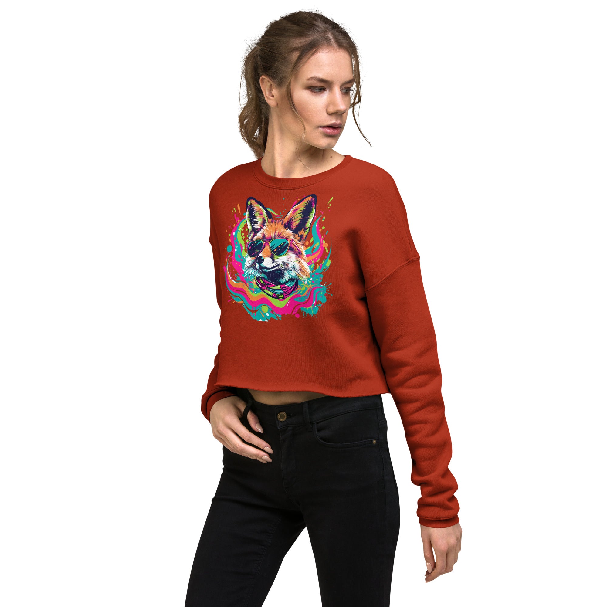 Stay Weird, Stay Wild: Chic Fleece Crop Sweatshirt