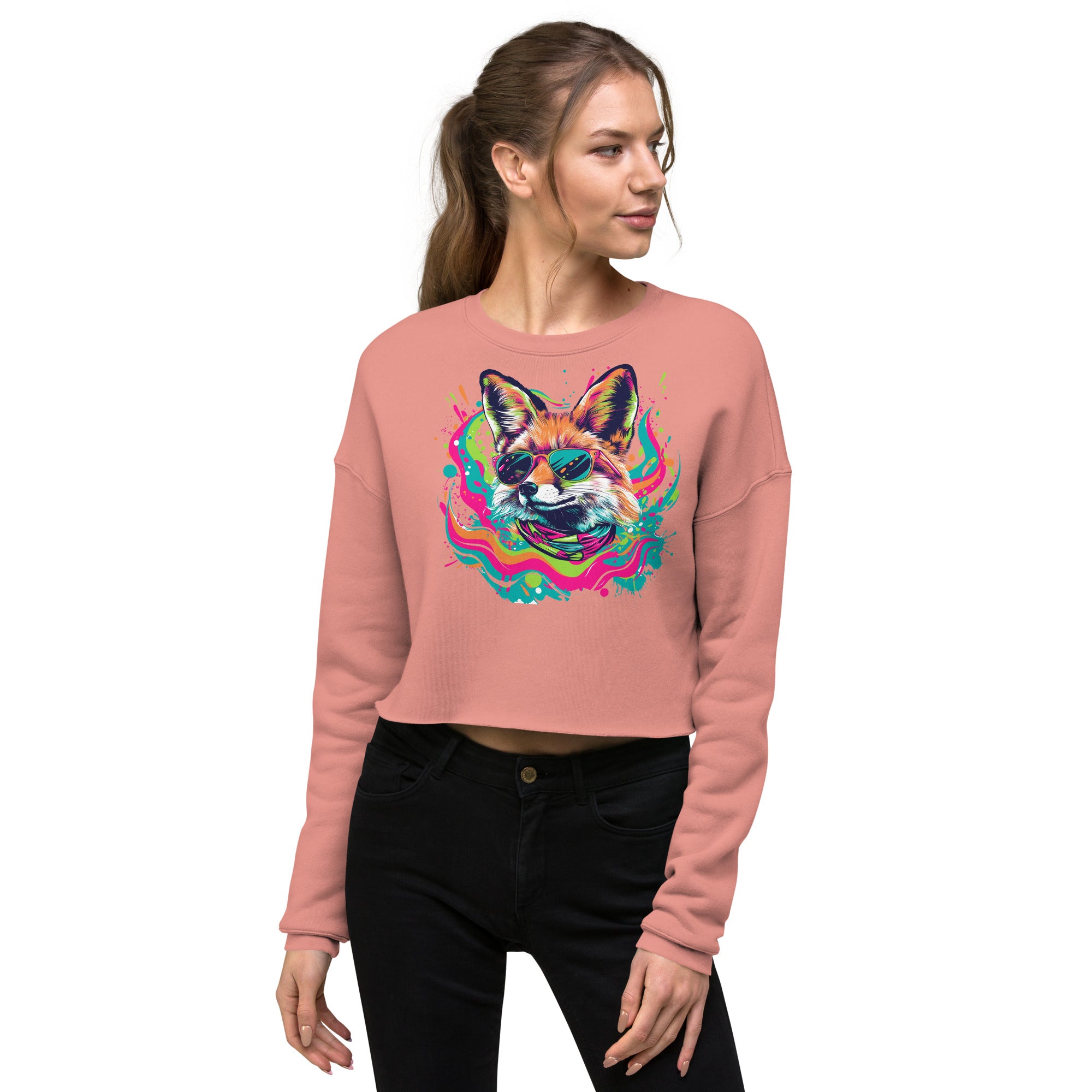 Stay Weird, Stay Wild: Chic Fleece Crop Sweatshirt