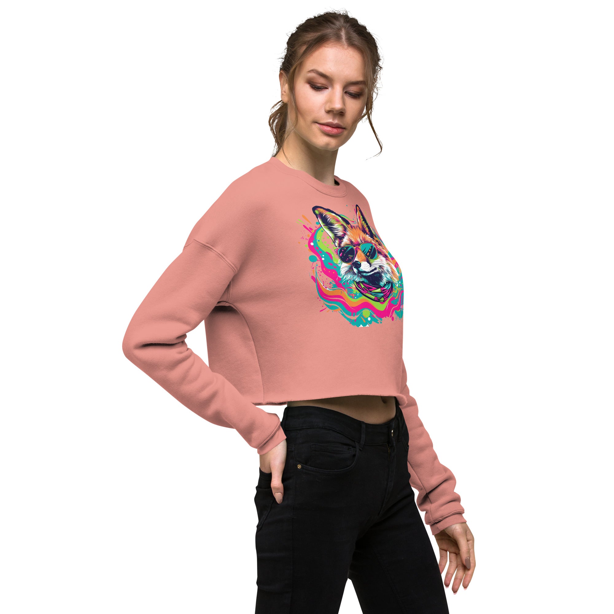 Stay Weird, Stay Wild: Chic Fleece Crop Sweatshirt