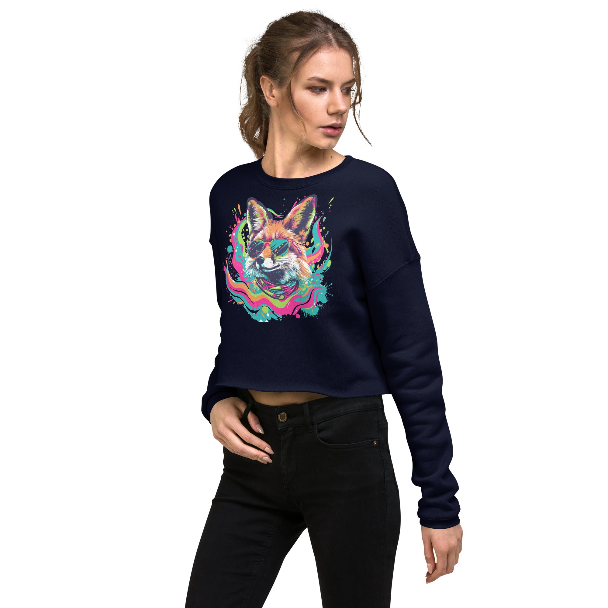 Stay Weird, Stay Wild: Chic Fleece Crop Sweatshirt